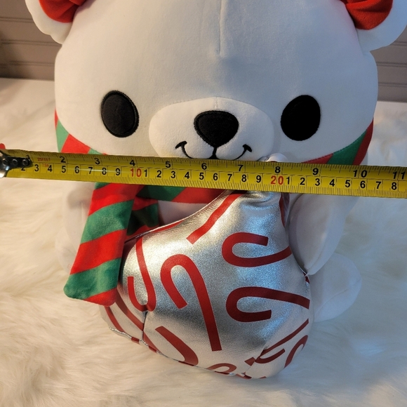 Zuru Snackles Cute White Bear Plush with Scarf and Candy Cane - Picture 9 of 9